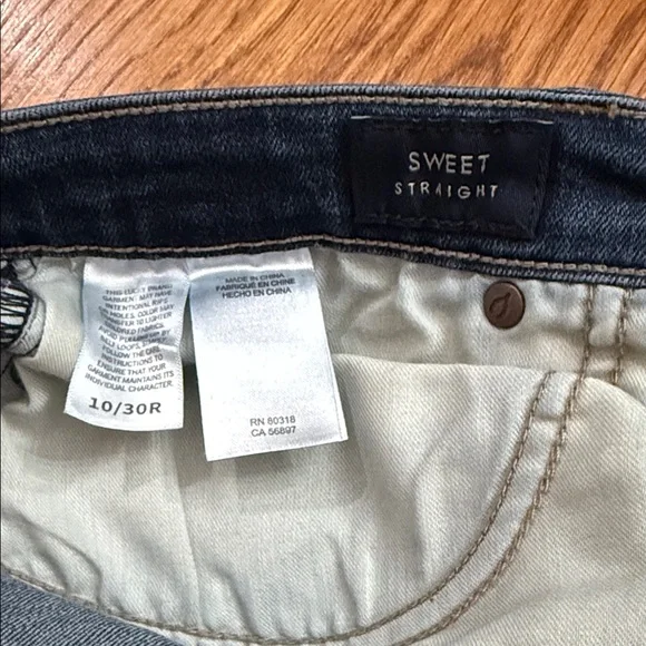Lucky Brand Sweet Straight Jeans Dark Wash Size 10 / 30 Regular - Picture 6 of 8